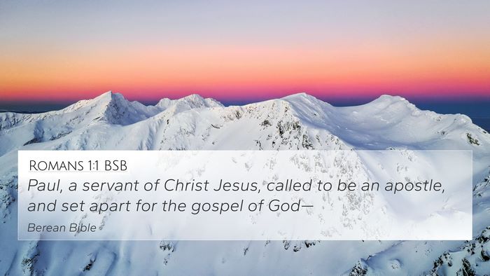 Romans 1:1 BSB Bible Verse Image