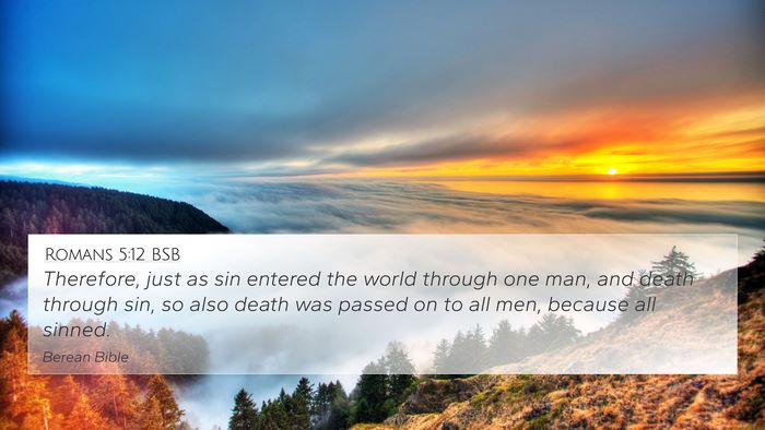 Romans 5:12 BSB Bible Verse Image