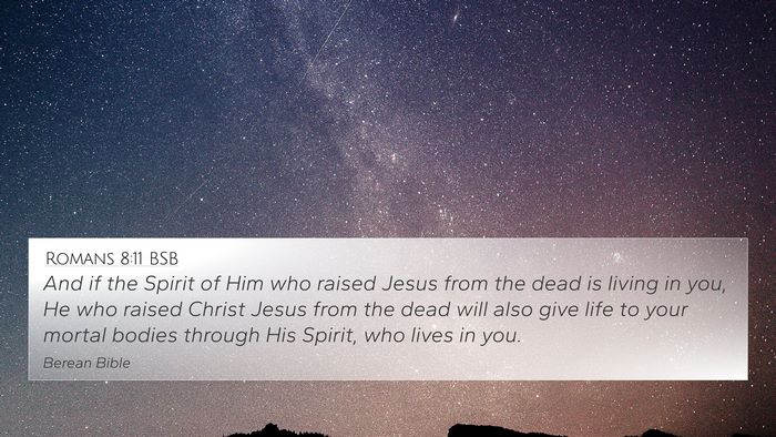Romans 8:11 BSB Bible Verse Image