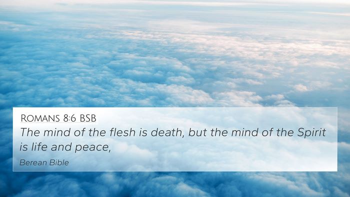 Romans 8:6 BSB Bible Verse Image