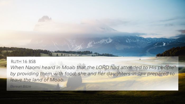 Ruth 1:6 BSB Bible Verse Image