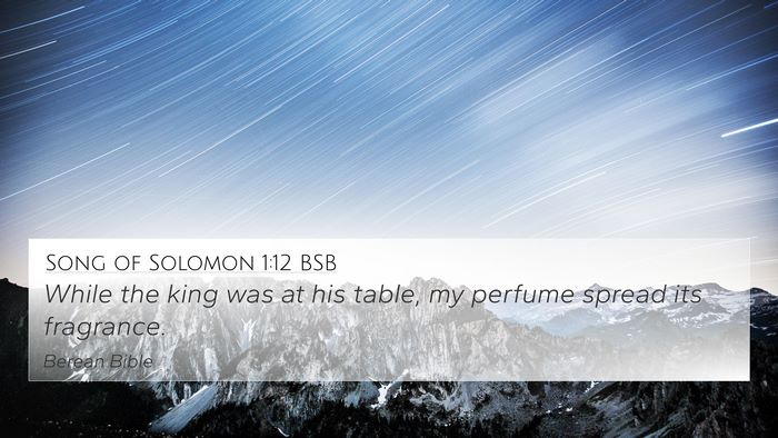 Song of Solomon 1:12 BSB Bible Verse Image