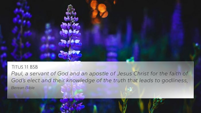 Titus 1:1 BSB Bible Verse Image