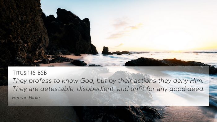 Titus 1:16 BSB Bible Verse Image