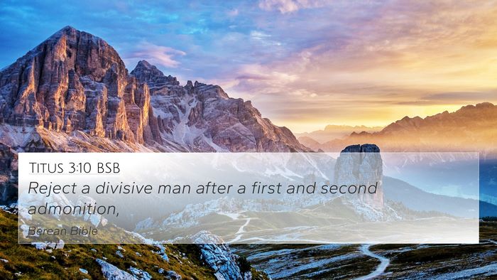 Titus 3:10 BSB Bible Verse Image