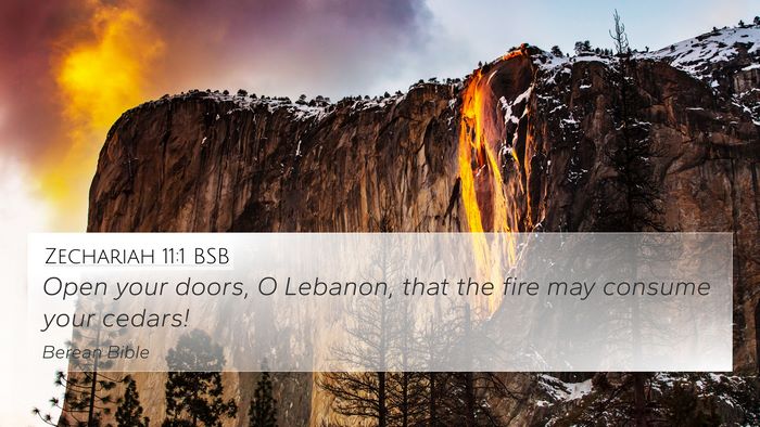 Zechariah 11:1 BSB Bible Verse Image