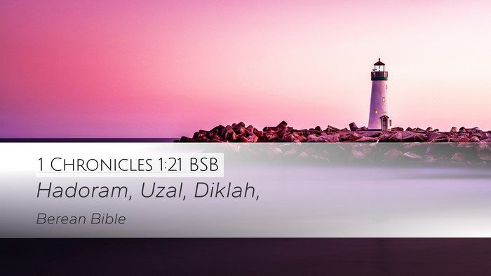 1 Chronicles 1:21 BSB Desktop Wallpaper - Hadoram, Uzal, - Desktop Bible Verse Wallpaper
