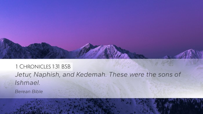 1 Chronicles 1:31 BSB Bible Verse Image