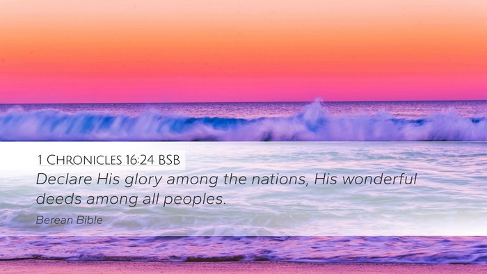 1 Chronicles 16:24 BSB Bible Verse Image
