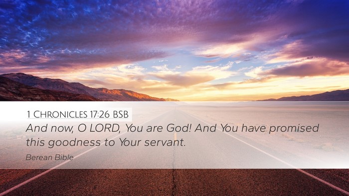 1 Chronicles 17:26 BSB Desktop Wallpaper - And now, O LORD, You are God! And You have - Desktop Bible Verse Wallpaper