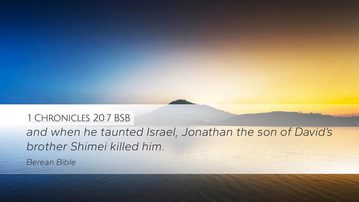 1 Chronicles 20:7 BSB Bible Verse Image