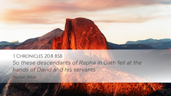 1 Chronicles 20:8 BSB Bible Verse Image