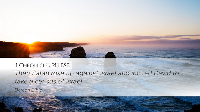 1 Chronicles 21:1 BSB Bible Verse Image
