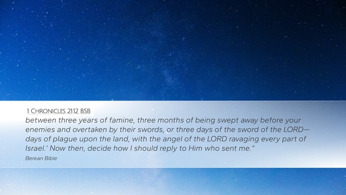 1 Chronicles 21:12 BSB Bible Verse Image
