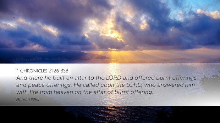 1 Chronicles 21:26 BSB Bible Verse Image