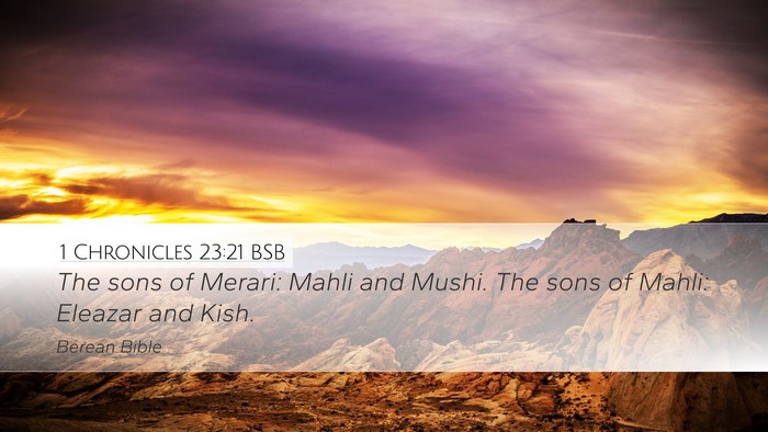 1 Chronicles 23:21 BSB Bible Verse Image