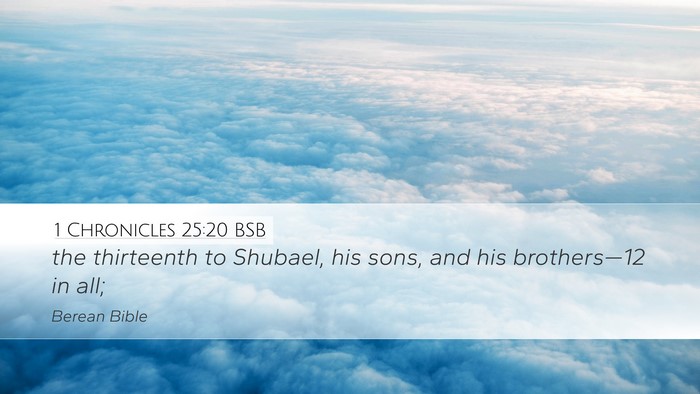 1 Chronicles 25:20 BSB Bible Verse Image