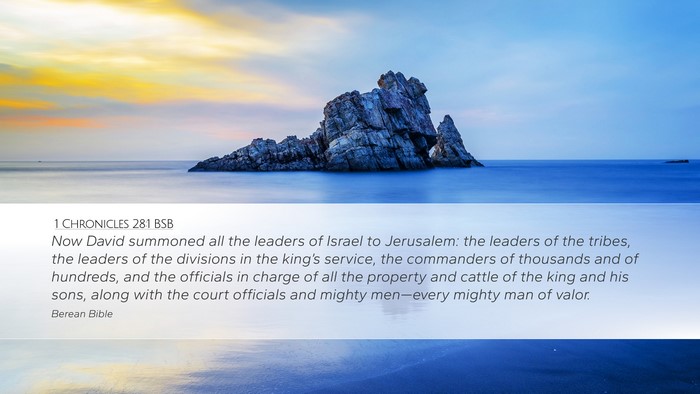 1 Chronicles 28:1 BSB Bible Verse Image