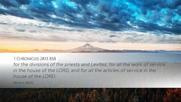 1 Chronicles 28:13 BSB Bible Verse Image