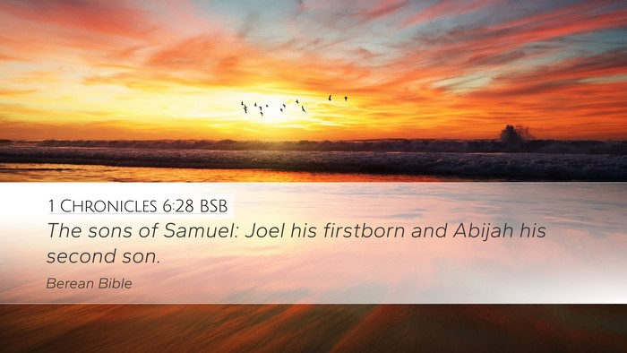 1 Chronicles 6:28 BSB Bible Verse Image