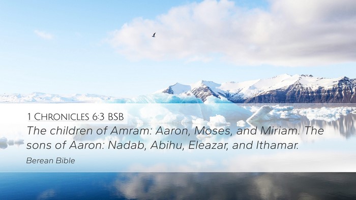 1 Chronicles 6:3 BSB Bible Verse Image
