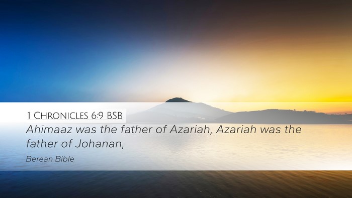 1 Chronicles 6:9 BSB Desktop Wallpaper - Ahimaaz was the father of Azariah, Azariah was - Desktop Bible Verse Wallpaper