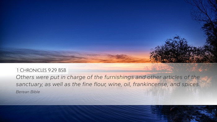 1 Chronicles 9:29 BSB Bible Verse Image