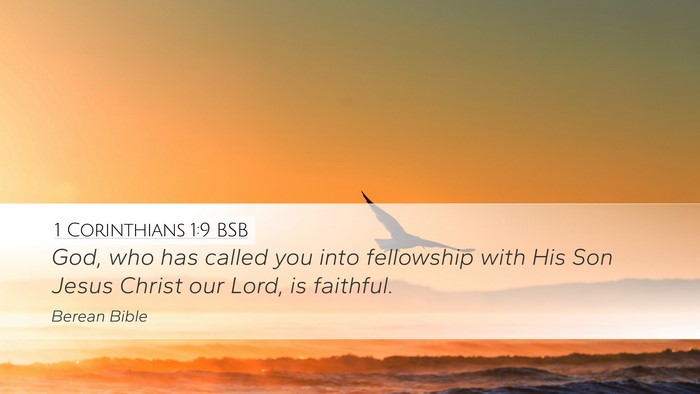 1 Corinthians 1:9 BSB Bible Verse Image