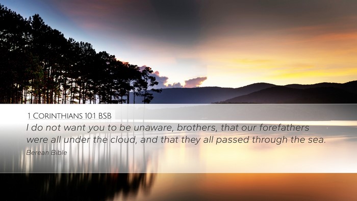 1 Corinthians 10:1 BSB Bible Verse Image
