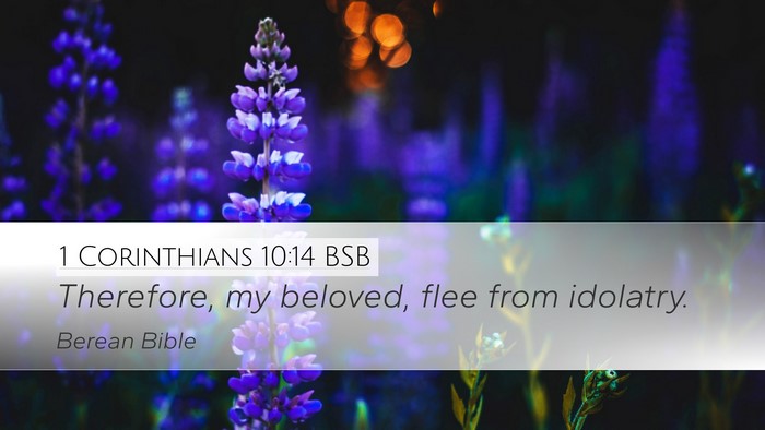 1 Corinthians 10:14 BSB Bible Verse Image