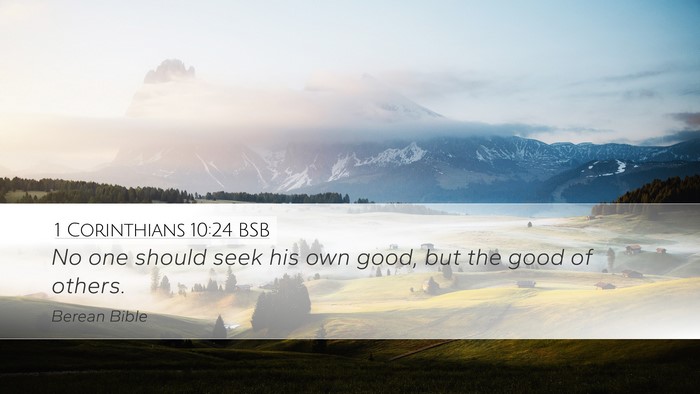 1 Corinthians 10:24 BSB Bible Verse Image