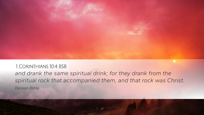 1 Corinthians 10:4 BSB Bible Verse Image