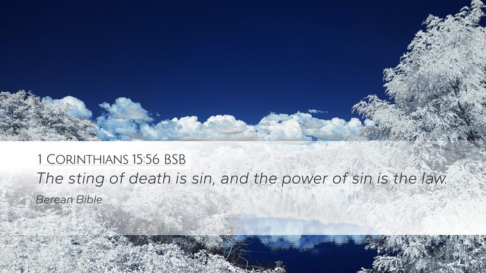 1 Corinthians 15:56 BSB Bible Verse Image