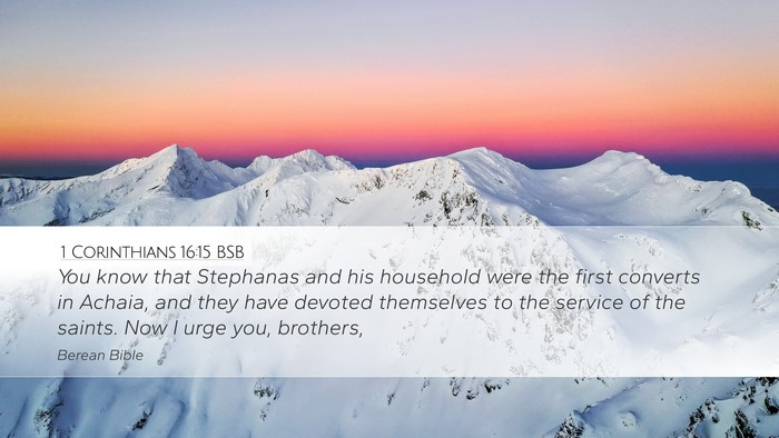 1 Corinthians 16:15 BSB Bible Verse Image