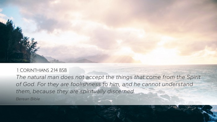 1 Corinthians 2:14 BSB Bible Verse Image
