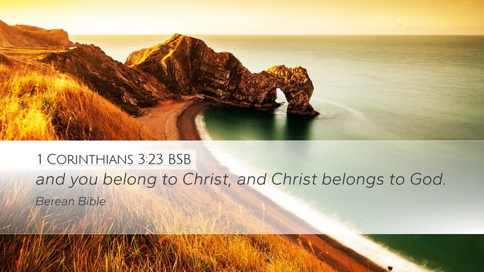 1 Corinthians 3:23 BSB Bible Verse Image