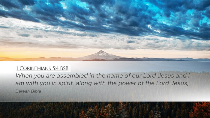 1 Corinthians 5:4 BSB Bible Verse Image
