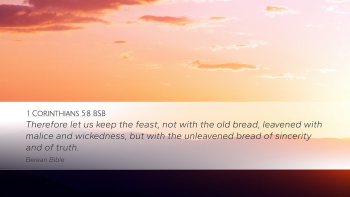 1 Corinthians 5:8 BSB Bible Verse Image