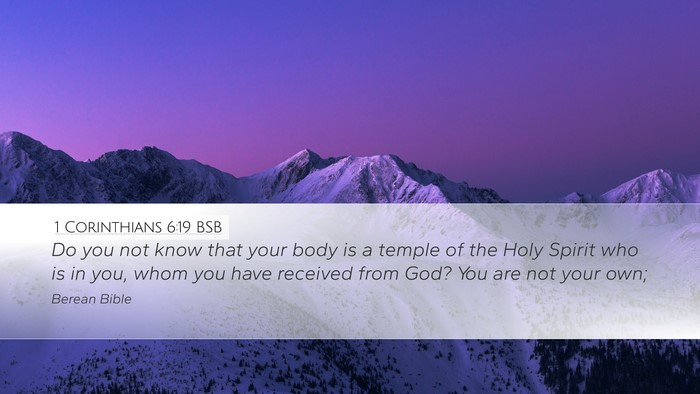 1 Corinthians 6:19 BSB Bible Verse Image