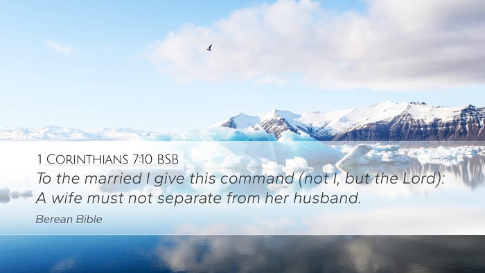 1 Corinthians 7:10 BSB Bible Verse Image