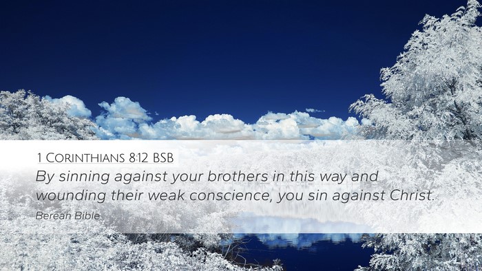 1 Corinthians 8:12 BSB Bible Verse Image
