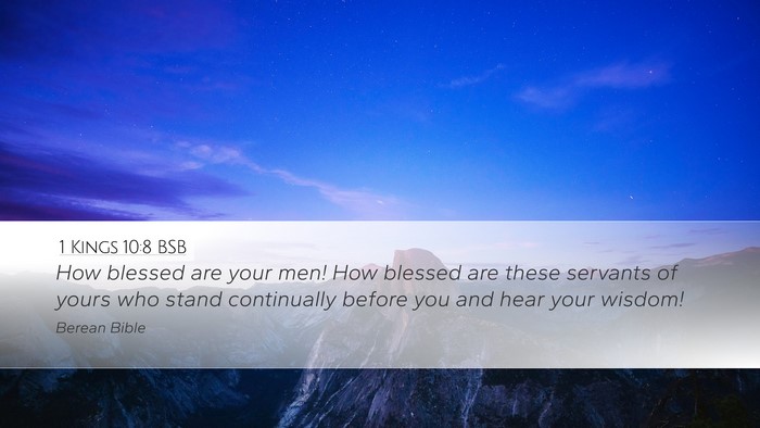 1 Kings 10:8 BSB Bible Verse Image