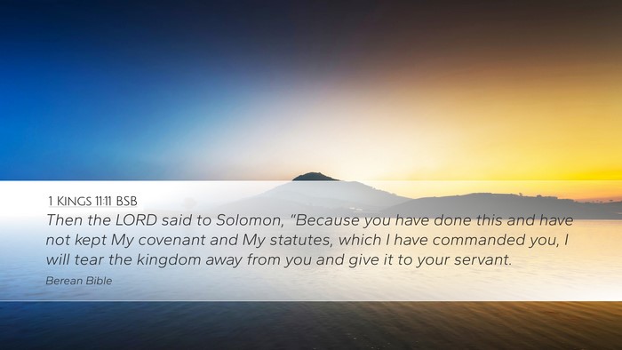 1 Kings 11:11 BSB Bible Verse Image