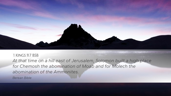 1 Kings 11:7 BSB Bible Verse Image