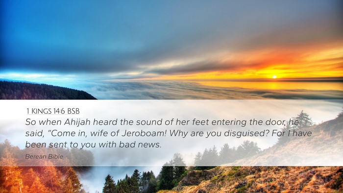 1 Kings 14:6 BSB Bible Verse Image