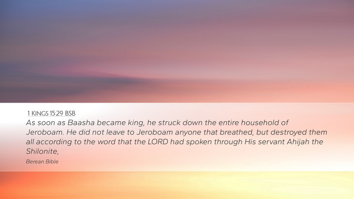 1 Kings 15:29 BSB Bible Verse Image
