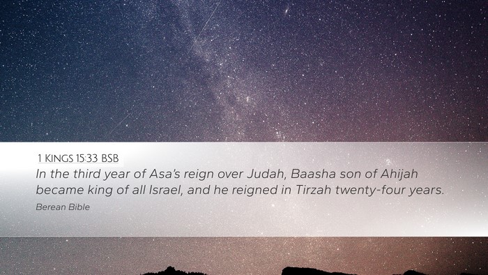 1 Kings 15:33 BSB Bible Verse Image
