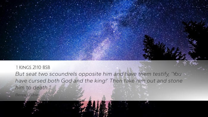 1 Kings 21:10 BSB Bible Verse Image