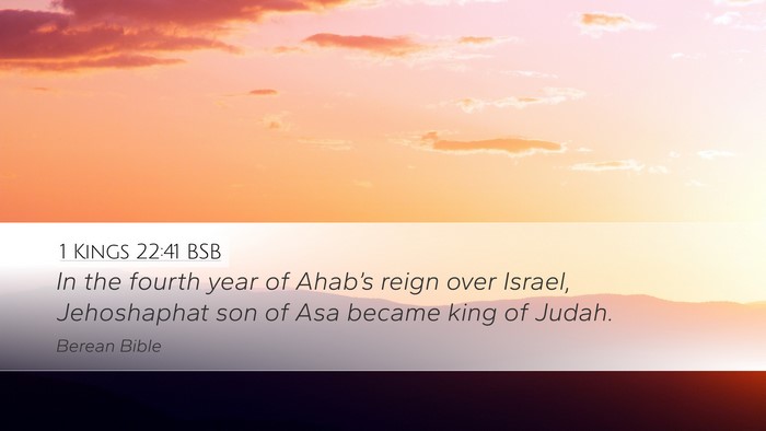 1 Kings 22:41 BSB Bible Verse Image
