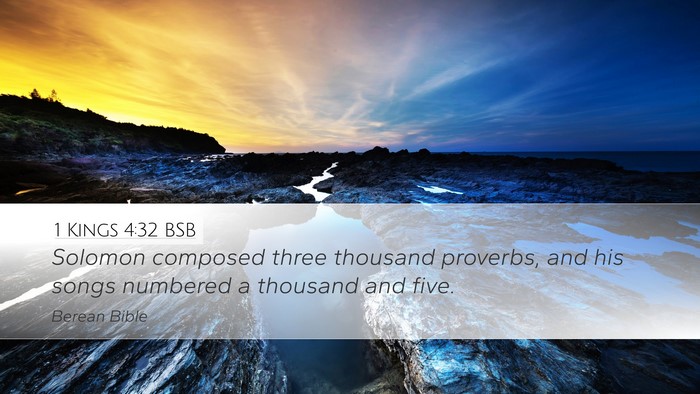 1 Kings 4:32 BSB Bible Verse Image